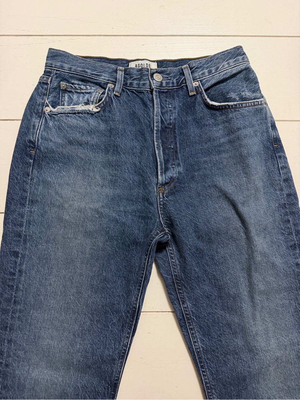 AGOLDE Riley Straight Cropped Jeans - Picture 2 of 5